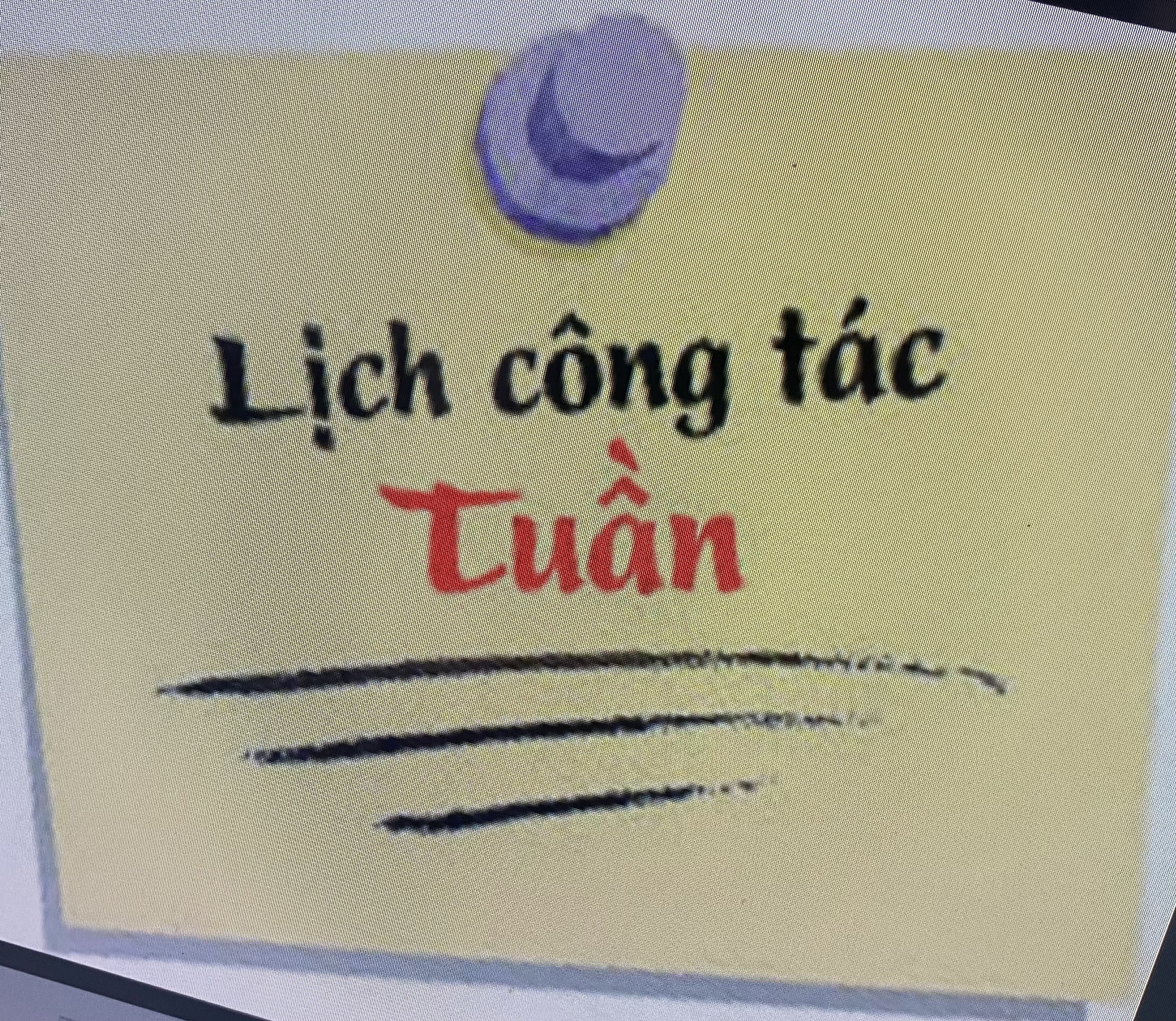 LỊCH LÀM VIỆC CỦA HIỆU TRƯỞNG TỪ 16-20/12/2024